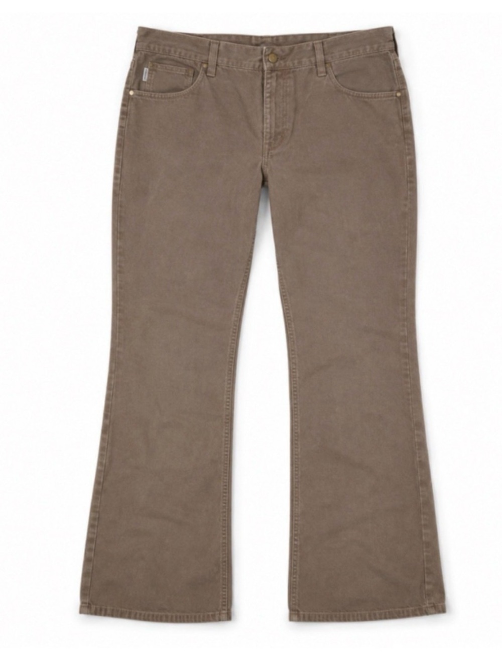 Carhartt Womens 20x32 Canvas Pants Traditional Bootcut WB002 Mushroom Gray Brown